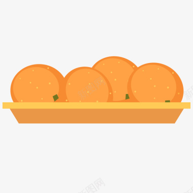 大冰箱超市购物橘子图标矢量图图标