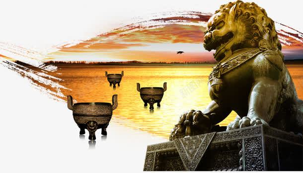 水彩石狮子psd免抠素材_88icon https://88icon.com 墨迹 庄严 景区入口雕塑 水彩 狮子 装饰 金鼎 雕塑