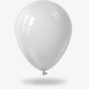 笑脸气球气球白色的Balloonicons图标图标