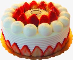 红色草莓奶油蛋糕素材