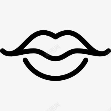 接吻女人的嘴唇图标图标