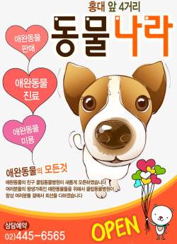 宠物店宣传单韩国素材