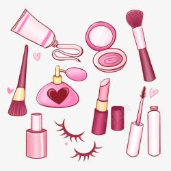 粉色美甲工具美妆装饰图案高清图片