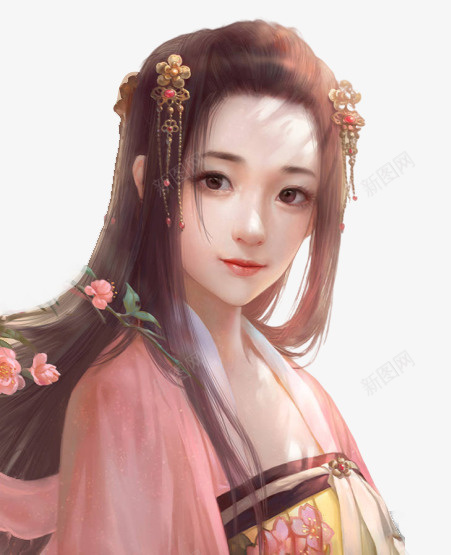 美女手绘古代png免抠素材_88icon https://88icon.com 古代 手绘 汉服 美女