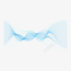 蓝色网格科技曲线线条高清图片