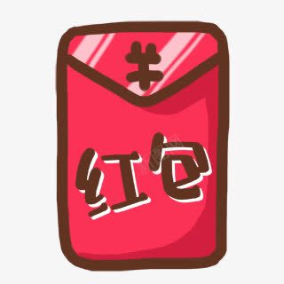 红包红色卡通手绘png免抠素材_88icon https://88icon.com 卡通 红包 红色