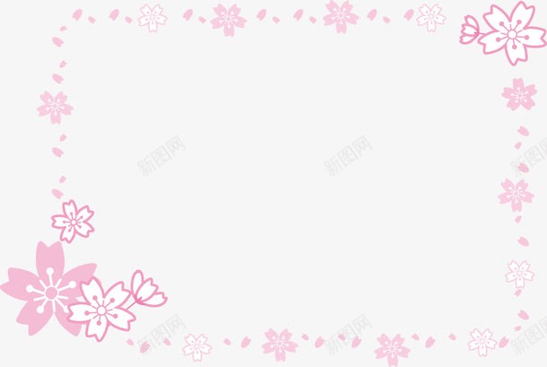 紫色卡通花朵春天边框png免抠素材_88icon https://88icon.com 卡通 春天 紫色 花朵 边框