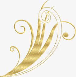 金色植物花纹素材