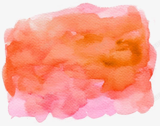 橘黄色水彩效果png免抠素材_88icon https://88icon.com PS笔刷 彩色水墨 水墨效果 水彩笔刷 水彩笔触 渐变水彩