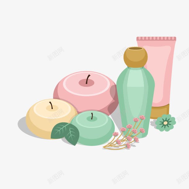 养生洗护spa用品png免抠素材_88icon https://88icon.com 保养 护肤品 皮肤管理 蜡烛