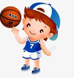 打篮球的运动员卡通打男孩的男孩高清图片