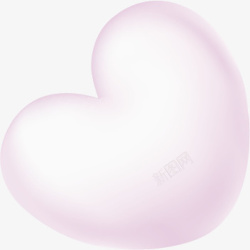 创意质感渐变粉红色爱心气球素材