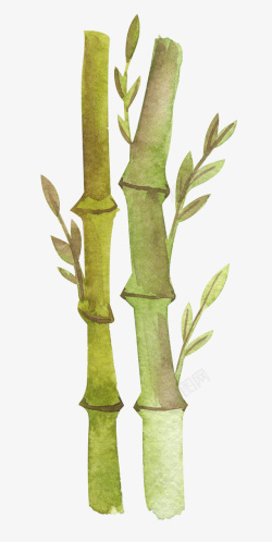 创意简笔龙水墨手绘绿色竹子图高清图片