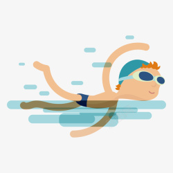 阳光夏季游泳元素矢量图素材