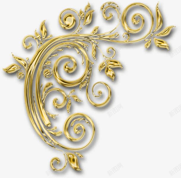 金属欧式花边树叶装饰png免抠素材_88icon https://88icon.com 树叶 欧式 花边 装饰 金属