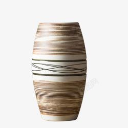 陶瓷元素椭圆形简约条纹花瓶高清图片