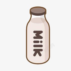 牛奶盒小人手绘巧克力味牛奶罐装盒子高清图片