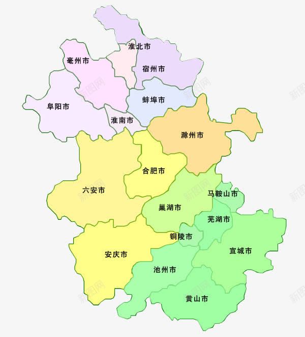 安徽地图png免抠素材_88icon https://88icon.com 乡镇 安徽地图 山脉 市级 旅游 高清地图