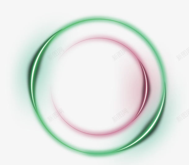 绿色圆圈光效效果元素png免抠素材_88icon https://88icon.com 光效 光环 免抠PNG 圆圈 效果元素 绿色