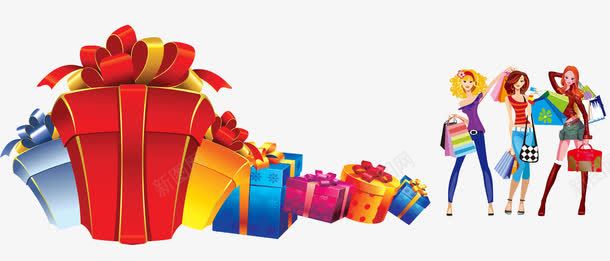 购物卡通女孩png免抠素材_88icon https://88icon.com 丝带 卡通 商业宣传 女人 女生拎购物袋 广告设计 彩色漫画 手绘 时尚女孩 礼品 礼物 礼盒 背景装饰 购物女孩 购物袋 逛街