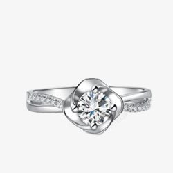 求婚纪念日礼物戒指芭法娜倾人泪钻石戒指高清图片