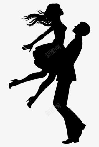 情侣剪影png免抠素材_88icon https://88icon.com 一男一女 夫妻 恩爱 情侣 拥抱 跳舞 黑白男女 黑色剪影
