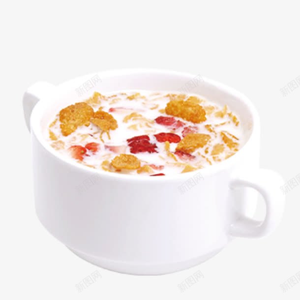一碗燕麦牛奶png免抠素材_88icon https://88icon.com 早餐 燕麦 牛奶 瓷器杯子