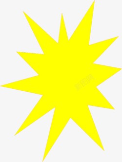扁平手绘黄色的宣传单效果爆炸素材