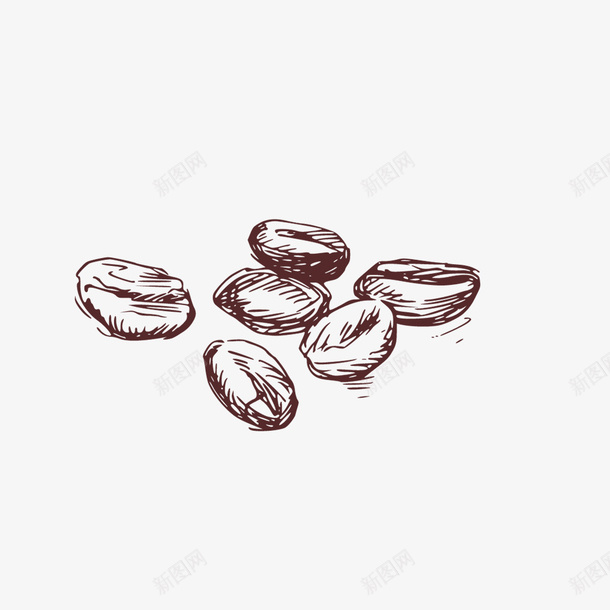 素描咖啡豆png免抠素材_88icon https://88icon.com 一堆 咖啡豆 手绘 简图 简笔咖啡豆 素描 线条 黑色的