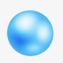 蓝色质感五彩球矢量图素材