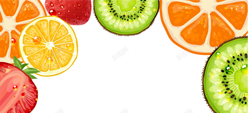 矢量彩色水果背景背景