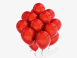 大红色的载人气球红色气球高清图片