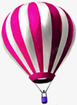 紫色条纹热气球招聘素材