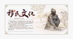 中国风移民文化展板psd素材