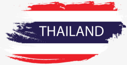 水彩手绘泰国国旗矢量图素材