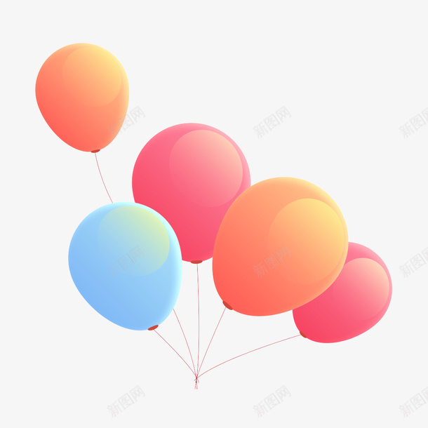 好看彩色的气球png免抠素材_88icon https://88icon.com 彩色 气球 气球墙 红色气球 颜色