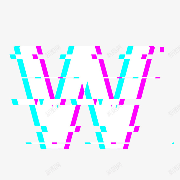 抖音风格英文字母Wpng免抠素材_88icon https://88icon.com logo 创意英文字母W 彩色叠加 抖音图标 抖音贴图 抖音风格 紫色 英文字母W 英文字母大写W 蓝色 蓝色紫色叠印