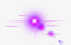 紫色手绘梦幻圆形光效线条素材