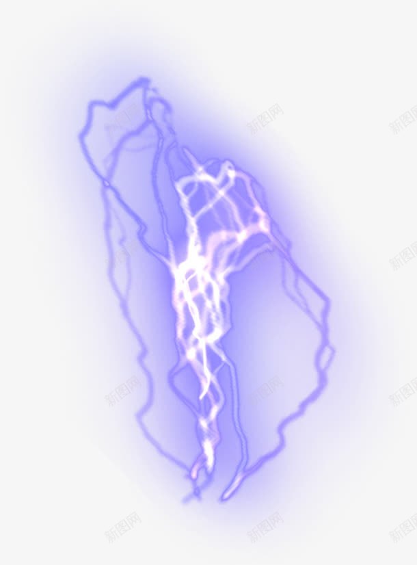 闪电造型紫色光效png免抠素材_88icon https://88icon.com 色光 造型 闪电