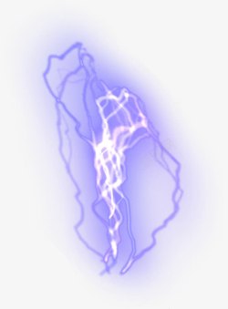 紫色闪电闪电造型紫色光效高清图片