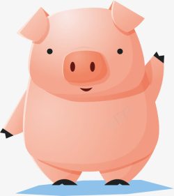 粉红色的小猪卡通动物小猪高清图片