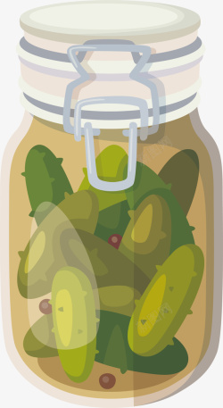 水果罐头手绘卡通食品食物泡椒矢量图高清图片