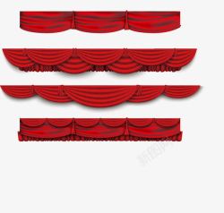 红色帷幕背景舞台素材