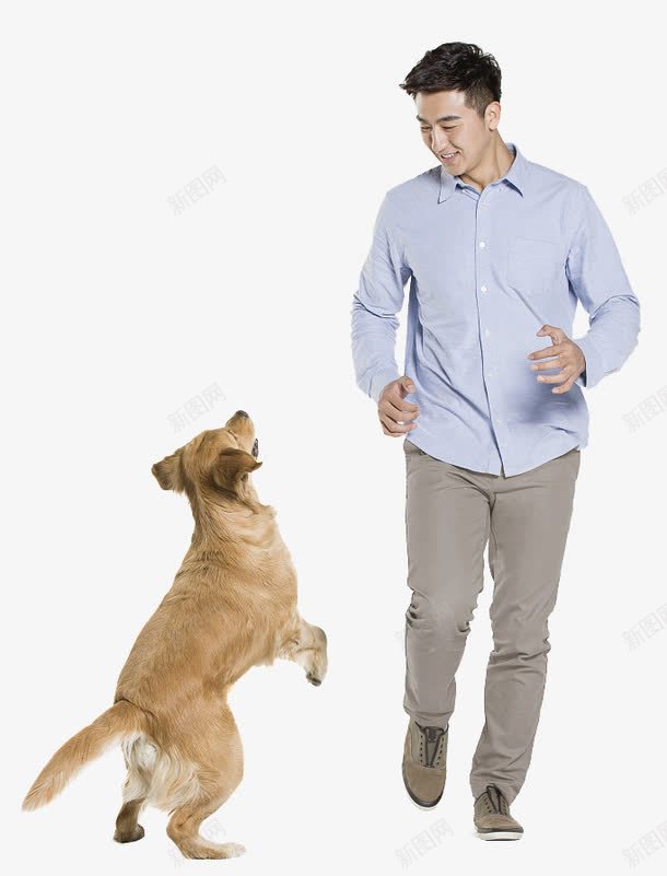 逗狗png免抠素材_88icon https://88icon.com 人物 小狗 文明养犬 训练 黄色