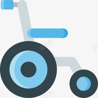 帮助推轮椅残疾人的医疗图标矢量图图标