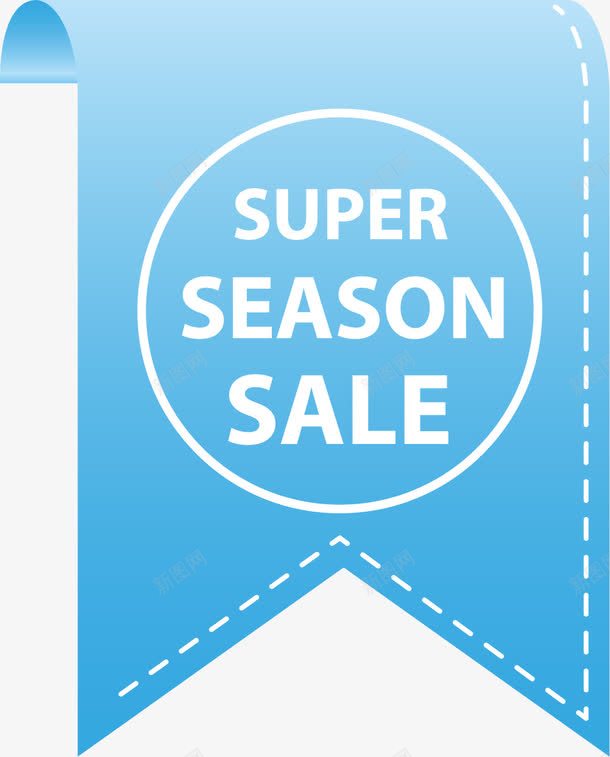 夏日蓝色促销标签png免抠素材_88icon https://88icon.com 免抠PNG 大促 挂旗 旗子 旗帜标签 渐变 简约 降价