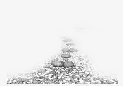 鹅卵石石子路高清图片