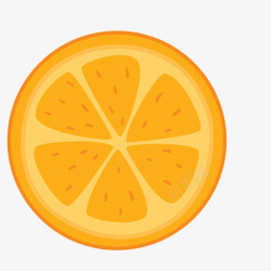 黄色橙子瓶卡通水果切片高清图片