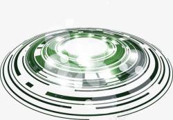 绿色简约圆盘装饰图案素材