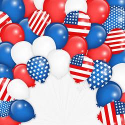 美国星条旗元素气球背景素材